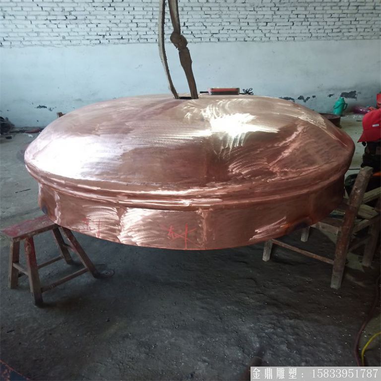 紫銅天壺噴泉 流水壺景觀(guān) 懸空茶壺 (3)