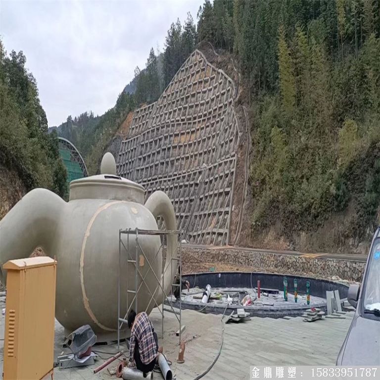不銹鋼懸空天壺 景觀(guān)壺流水壺 噴泉茶壺2